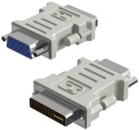 Переходник адаптер GSMIN A79 DVI-I 24+5 Pin (M) - VGA (F) (Белый)
