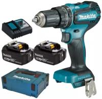 Аккумуляторная ударная дрель Makita DHP485RTJ 18,0 В, с 2 батареями