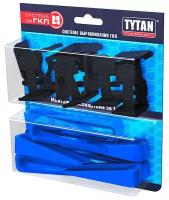Система выравнивания гипсокартона Tytan Professional, клинья 100 шт + клипсы 200 шт