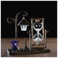 Песочные часы Уличный фонарик, сувенирные, с подсветкой, 15.5 х 6.5 х 15.5 см