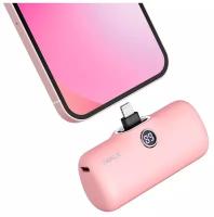 Портативный внешний аккумулятор Power Bank для iPhone iWALK 4800 mAh mini, повербанк для Айфона, пауэрбанк, павербанк, повер банк, power bank, розовый