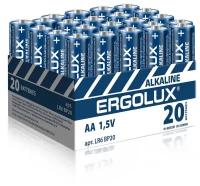 Батарейка AA Ergolux LR6 Alkaline 1.5В упаковка 20шт