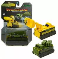 Машинка автовывернушка 1TOY Transcar Double Ракетоносец - Бульдозер