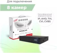 Линия XVR 8S - гибридный видеорегистратор для аналоговых, TVI, AHD, CVI и IP-камер