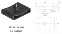 Латодержатель центральный проходной для ламелей шириной 50-53 мм. Комплект 10 шт. Черный