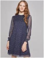 Платье из сетки с цветочным принтом, цвет Синий, размер XXL