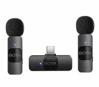 Беспроводная система Boya BY-V20, 2.4 ГГц, TX+TX+RX, USB-C