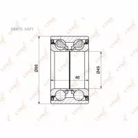 Подшипник передней ступицы, WB1295 LYNXauto WB-1295