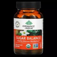 Баланс сахара здоровый метаболизм глюкозы Sugar Balance, Healthy Glucose Metabolism Organic India 90 вегетарианских капсул