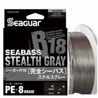 Шнур плетёный PE Kureha - R18 SEABASS 200m Stealth GRAY #0.6 11LB 0.129mm