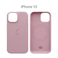 Силиконовый чехол COMMO Shield Case для iPhone 15 с поддержкой беспроводной зарядки, Dusty Pink