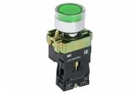 Кнопка управления IEK LAY5-BW3361 с подсветкой, зеленый, 1з, ИЭК BBT50-BW-K06