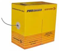 Кабель витая пара U/UTP 4х2х24AWG кат.5E solid CCA PVC сер. (м) PROCONNECT 01-0043-3