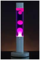 Лава лампа Amperia Slim Белая/Фиолетовая (39 см)