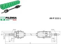 Привод В Сборе Короткий | Перед, Лев | PILENGA арт. AXP1111L