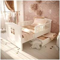 Растущая детская кровать домик STAR кроватка из натурального дерева - массива березы