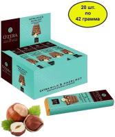 Батончики KDV OZera Extra milk & Hazelnut из молочного шоколада с дробленым обжаренным фундуком, (20 шт. по 42 грамм)