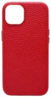 Кожаный чехол личи с MagSafe для iPhone 13 Mini, iGrape (Красный)