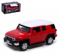 Машина металлическая TOYOTA FJ CRUISER, 1:43, инерция, открываются двери, цвет красный (1 шт.)