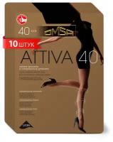 Колготки Omsa Attiva, 40 den, 10 шт., размер 4/L/4-L, черный