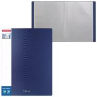 Папка файловая пластиковая с карманом на корешке ErichKrause® Diamond Original, c 30 карманами, A4, синий