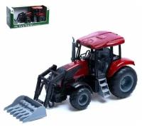 Машины спецслужб Без бренда Трактор инерционный «Сельскохозяйственный», цвет бордовый