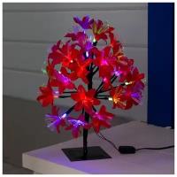 Luazon Lighting Светодиодный куст «Лилии красные 30 см, 32 LED, мигание, 220 В, свечение мульти (RG/RB)