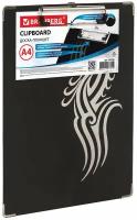 Доска-планшет Black Jack с прижимом А4 (226x315 мм), картон/ламинированная бумага, черная, 232236 1 шт