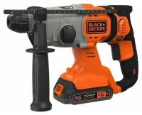 Аккумуляторный перфоратор SDS Plus 18В, 5500 уд/мин, 1.6 Дж, 2x2.5 Ач, чемодан BLACK+DECKER BCD900E2K