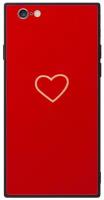 Чехол для Apple iPhone 6/6S, Red, Glass Blue Ray Case, Deppa 900282