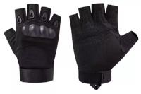 Тактические перчатки без пальцев черного цвета размер L