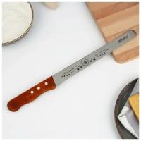 KONFINETTA Нож для бисквита двусторонний «Пусть всегда будет сладко«, 38 х 3 см, лезвие 25 см
