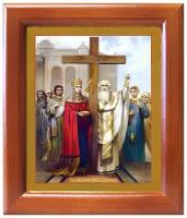 Воздвижение Креста Господня, икона в рамке 12,5*14,5 см
