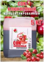 Сок Клюквенный 5 кг Happy Apple, концентрат для восстановленного сока клюквы, кулинарии, для напитков, коктейлей, вина, браг