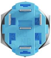 Кнопка выключатель (тумблер) GSMIN K7B ON-OFF 5А 12В AC 5Pin с подсветкой 16мм (Синий)