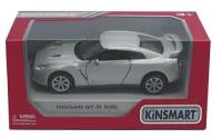 Kinsmart Модель машины Nissan GT-R R35 2009 год KT5340W серебристая с 3 лет