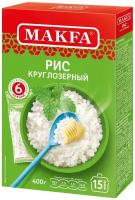 Рис шлифованный круглозерный Makfa 400г