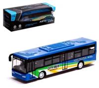 Автобус металлический «Междугородний», инерционный, масштаб 1:43, цвет синий (1шт.)