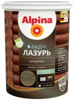 Защитная лазурь для дерева Alpina Аква, 0,9 л, черная