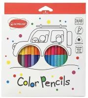 Цветные карандаши двухцветные трехгранные для рисования ACMELIAE Color Pencils, 48 цветов