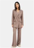 Костюм женский Olya Stoff, деловой, офисный, вечерний, праздничный, нарядный, классический, летний, длинный пиджак и брюки клеш
