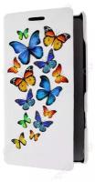 Кожаный чехол для Nokia Lumia 930 Armor Case - Book Type (Белый) (Дизайн 3)
