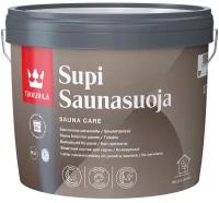 Лак для саун полуматовый Supi Saunasuoja (Супи Саунасуоя) TIKKURILA 2,7 л бесцветный (база EP)