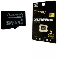 Карта памяти SDMicro Class 10 / Memory Card Micro SD / 64 Gb / Черный