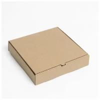 Коробка для пиццы, крафт, 30 х 30 х 6 см. В наборе 10шт