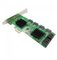 Контроллер FG-EST26A-1-3L01 PCI-E SATA 6G 8 port CARD, Asmedia ASM1182E+2*ASM1064, RTL