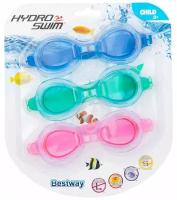 Очки для плавания Lil' Lightning Swimmer, от 3 лет, набор 3 шт, 21074 Bestway