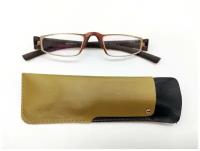 мужские готовые очки для чтения и дали с UV защитой и футляром +3,00