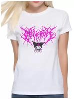 Футболка DreamShirts Studio Куроми и Мелоди / Kuromi / My Melody / Hello Kitty / Хеллоу Китти Аниме / Женская Белая S