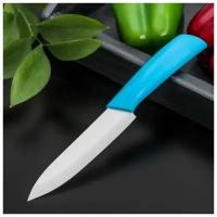 Нож керамический Симпл лезвие 12,5 см, ручка soft touch, цвета микс